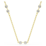 Swarovski Remix necklace Round cut, White, 18K gold finish