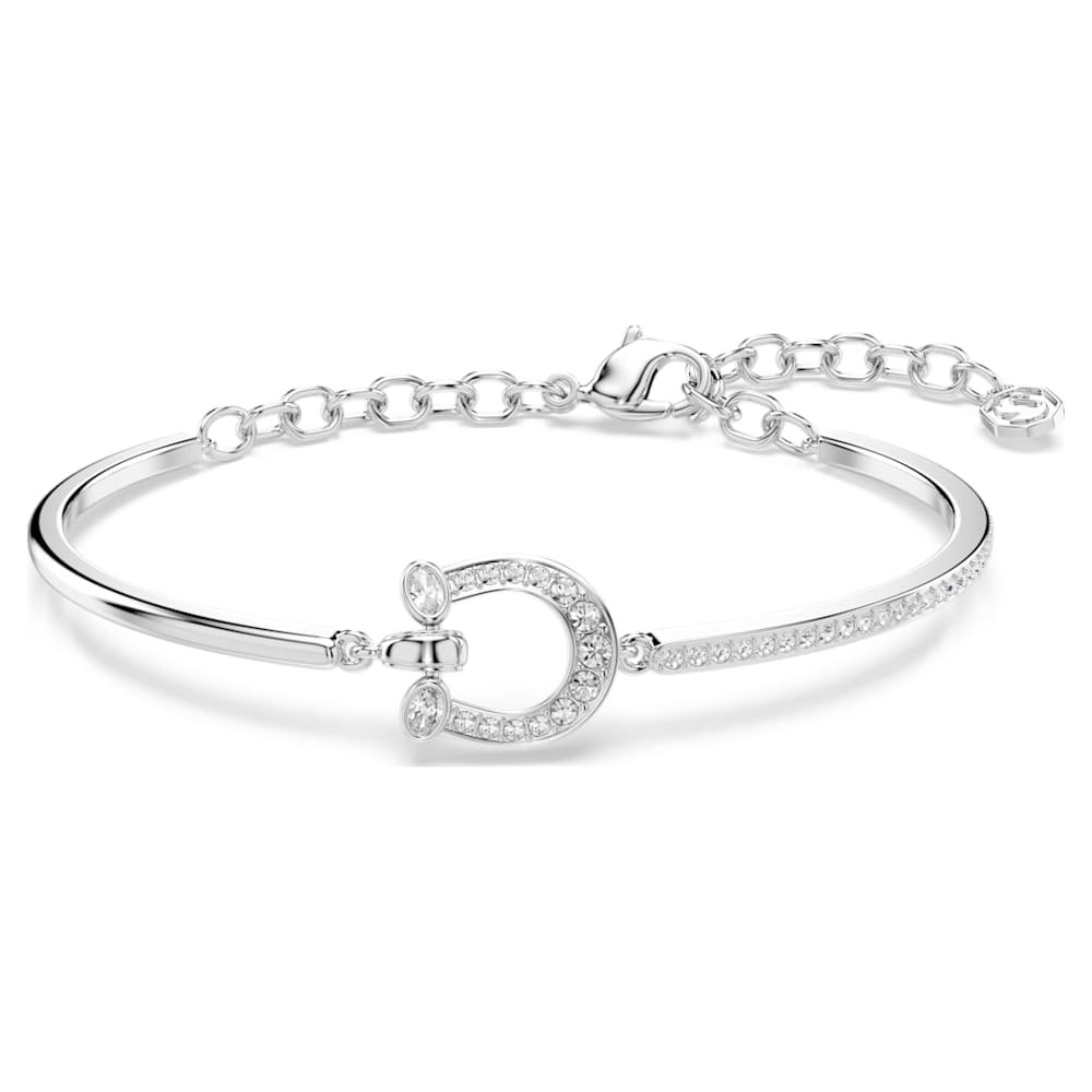 symbolica-bracelet-pave-horseshoe-white-rhodium-plated-swarovski-5746220 Symbolica bracelet, Pavé, Horseshoe, White, Rhodium plated - Image 1