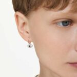 Symbolica drop earrings Eye, Multicoloured, 18K rose gold finish - Image 2