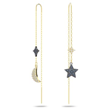 symbolica-drop-earrings-moon-and-star-blue-mixed-metal-finish-swarovski-5627351 Symbolica drop earrings Moon and star, Blue, Mixed metal finish - Image 1