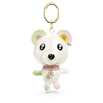 teddy-bag-charm-bear-multicoloured-gold-tone-plated-swarovski-5734069 Teddy bag charm Bear, Multicoloured, Gold-tone plated - Image 1
