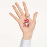 Teddy key ring Bear, Pink, Rhodium plated - Image 2