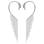 The Vienna Collection ear cuffs Swan, White, Ruthenium plated