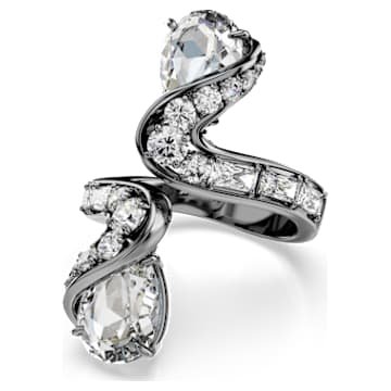 the-vienna-collection-open-ring-feather-white-ruthenium-plated-swarovski-5709272 The Vienna Collection open ring Feather, White, Ruthenium plated - Image 1