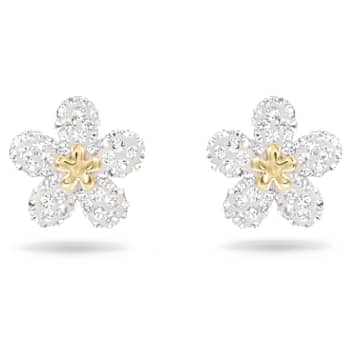 tough-stud-earrings-flower-yellow-mixed-metal-finish-swarovski-5136838 Tough stud earrings Flower, Yellow, Mixed metal finish - Image 1