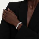 Una Angelic bracelet, Cushion cut, White, Rhodium plated - Image 2