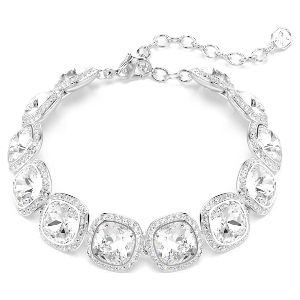 una-angelic-bracelet-cushion-cut-white-rhodium-plated-swarovski-5751558 Una Angelic bracelet, Cushion cut, White, Rhodium plated - Image 1