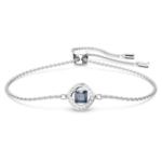 Una Angelic bracelet Mixed cuts, Blue, Rhodium plated