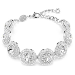 Una Angelic bracelet White, Rhodium plated