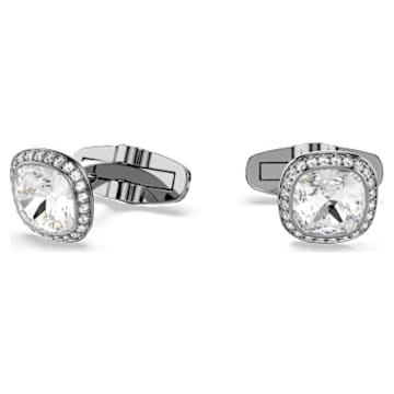 una-angelic-cufflinks-cushion-cut-white-ruthenium-plated-swarovski-5753937 Una Angelic cufflinks Cushion cut, White, Ruthenium plated - Image 1