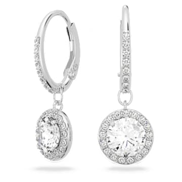 una-angelic-drop-earrings-round-cut-white-rhodium-plated-swarovski-5142721 Una Angelic drop earrings Round cut, White, Rhodium plated - Image 1