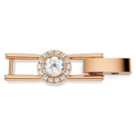 Una Angelic extender Round cut, White, 18K rose gold finish