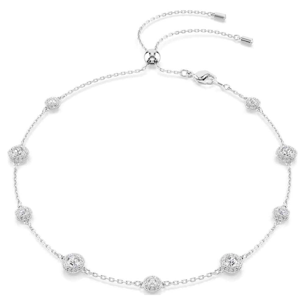 una-angelic-necklace-round-cut-double-sided-motifs-white-rhodium-plated-swarovski-5732275 Una Angelic necklace, Round cut, Double sided motifs, White, Rhodium plated - Image 1