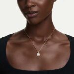 Una Angelic pendant, Cushion cut, White, 18K gold finish - Image 2