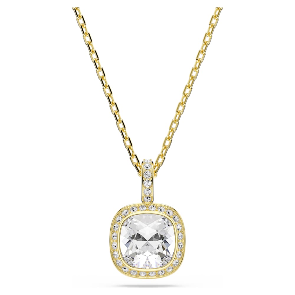 una-angelic-pendant-cushion-cut-white-18k-gold-finish-swarovski-5764761 Una Angelic pendant, Cushion cut, White, 18K gold finish - Image 1
