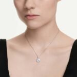 Una Angelic pendant, Cushion cut, White, Rhodium plated - Image 2
