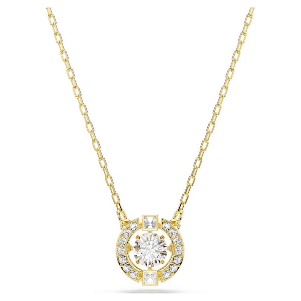 una-angelic-pendant-mixed-cuts-white-18k-gold-finish-swarovski-5758061 Una Angelic pendant, Mixed cuts, White, 18K gold finish - Image 1