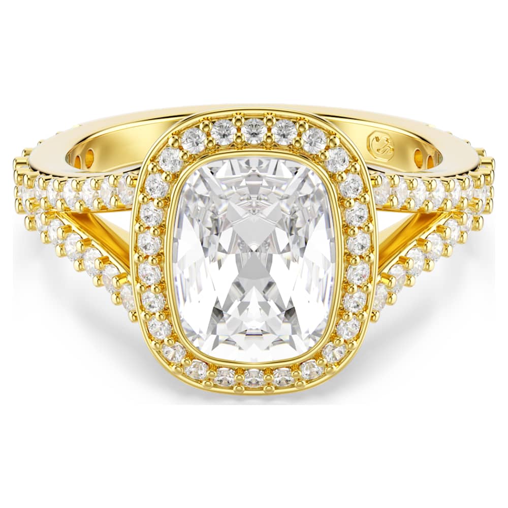 una-angelic-ring-cushion-cut-white-18k-gold-finish-swarovski-5762626 Una Angelic ring, Cushion cut, White, 18K gold finish - Image 1
