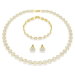 Una Angelic set Set (3), Round cut, White, 18K gold finish