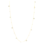 Una Angelic strandage Crystal pearl, Round cut, White, 18K gold finish