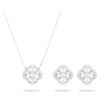 Una set Mixed cuts, White, Rhodium plated