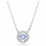 Una set Round cut, Blue, Rhodium plated - Image 4