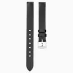 Watch strap 12 mm (0.47") width, Leather, Silver Tone, Rose gold-tone finish - Image 2