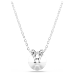 Bella V pendant Round cut, Pink, Rhodium plated - Image 6