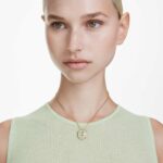 Chroma pendant Octagon cut, Green, 18K gold finish - Image 2