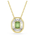 Chroma pendant Octagon cut, Green, 18K gold finish - Image 7