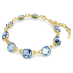 Chroma Tennis necklace Cushion cut, Multicoloured, 18K gold finish - Image 6