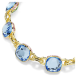 Chroma Tennis necklace Cushion cut, Multicoloured, 18K gold finish - Image 3