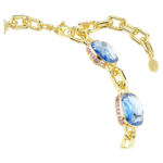 Chroma Tennis necklace Cushion cut, Multicoloured, 18K gold finish - Image 4