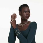 Constella bracelet Mixed cuts, Green, 18K gold finish - Image 6