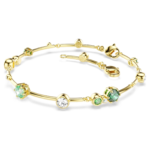 Constella bracelet Mixed cuts, Green, 18K gold finish - Image 5