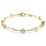 Constella bracelet Mixed cuts, Green, 18K gold finish - Image 7