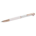 Crystalline ballpoint pen Heart, Pink, Pink lacquered, rose gold-tone plated