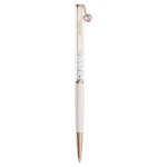Crystalline ballpoint pen Heart, Pink, Pink lacquered, rose gold-tone plated - Image 2