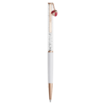 Crystalline ballpoint pen Ladybird, White, Red lacquered, rose gold-tone plated - Image 2
