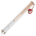 Crystalline ballpoint pen Ladybird, White, Red lacquered, rose gold-tone plated - Image 3