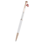 Crystalline ballpoint pen Ladybird, White, Red lacquered, rose gold-tone plated - Image 5