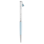 Crystalline ballpoint pen Teddy, Blue, Blue lacquered, chrome plated - Image 2