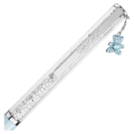 Crystalline ballpoint pen Teddy, Blue, Blue lacquered, chrome plated - Image 3
