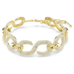 Dextera choker Round cut, White, 18K gold finish
