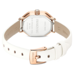 Dextera octagon watch Swiss Made, Leather strap, White, Rose gold-tone finish - Image 4