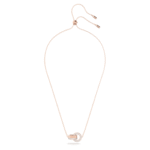 Dextera pendant Interlocking loop, White, 18K rose gold finish - Image 3