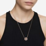 Dextera pendant Pavé, White, 18K rose gold finish - Image 2