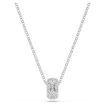 Dextera pendant White, Rhodium plated
