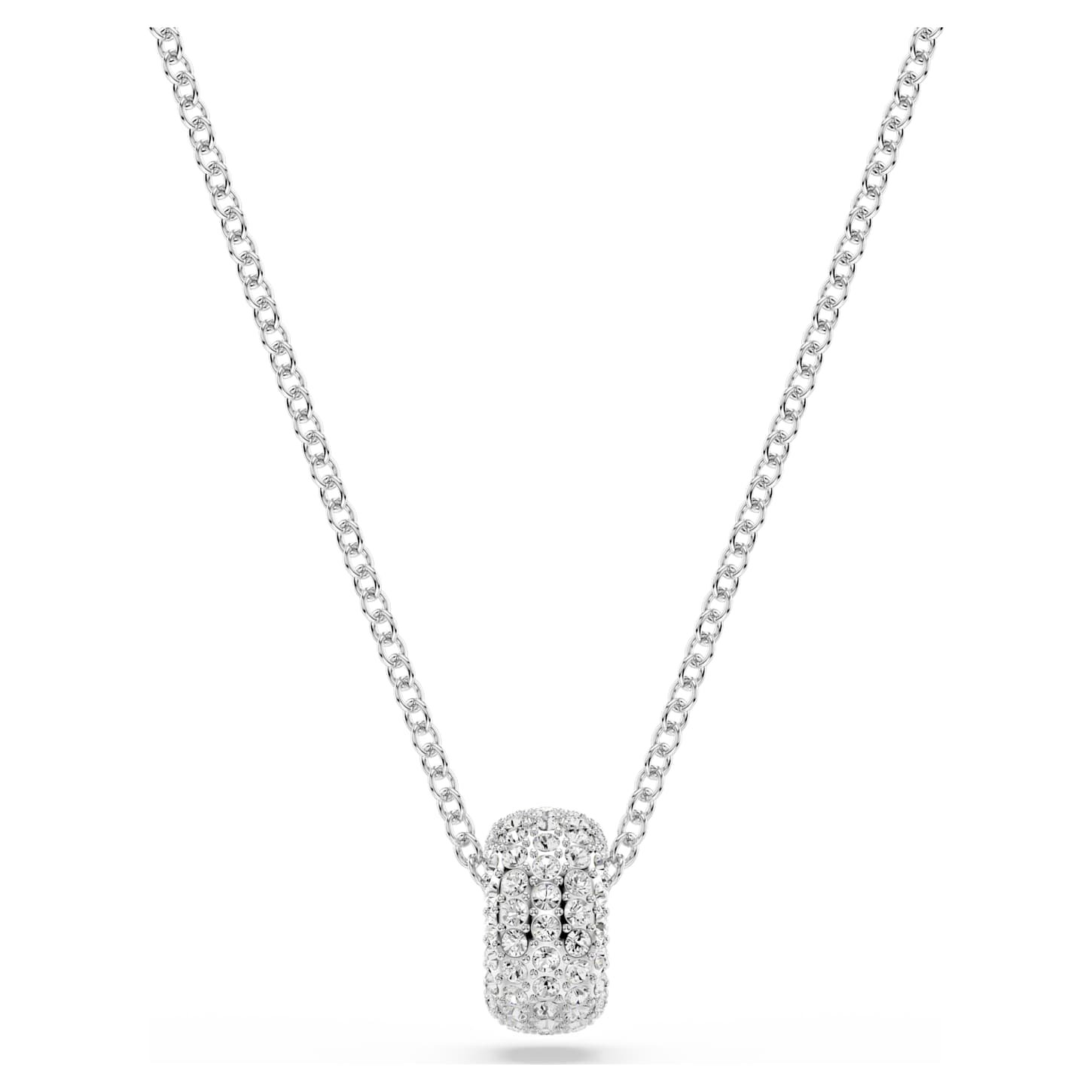 Dextera pendant White, Rhodium plated