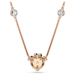 Dragon & Phoenix pendant Crystal pearls, Dragon’s claw, White, 18K rose gold finish - Image 4